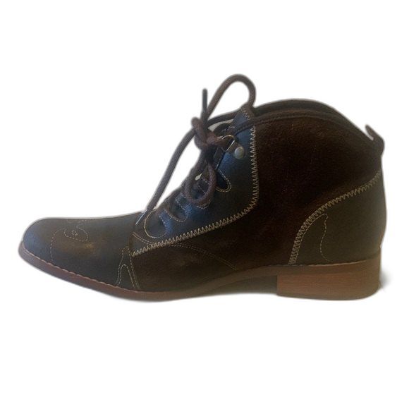 Timberland Women's Genuine Leather & Suede Lace Up Western Boots Size 41 US 10 - Picture 2 of 12